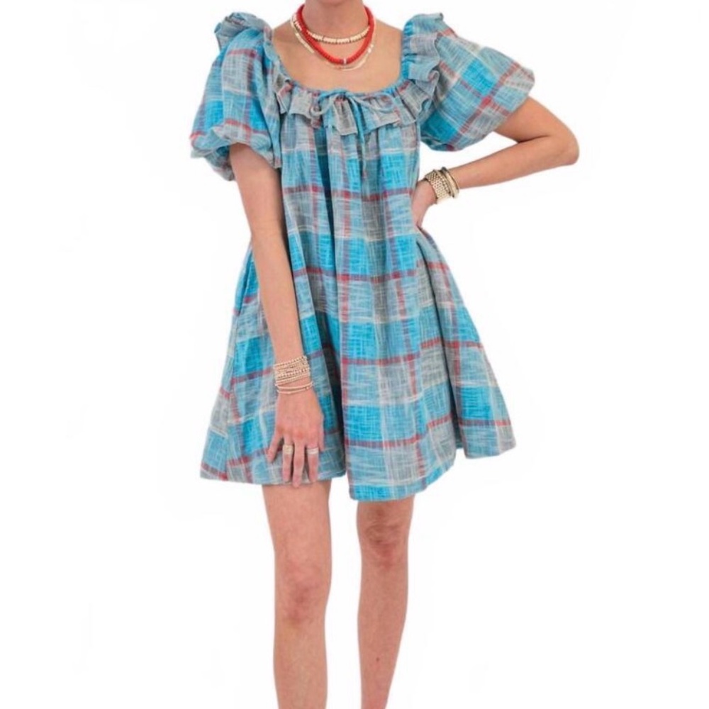 AUREUM BOUTIQUE PLAID MINI DRESS